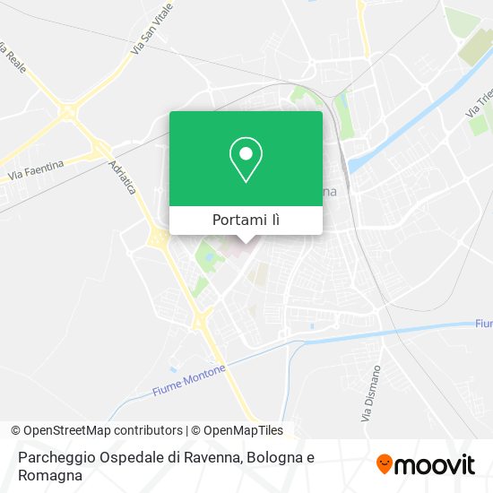 Mappa Parcheggio Ospedale di Ravenna