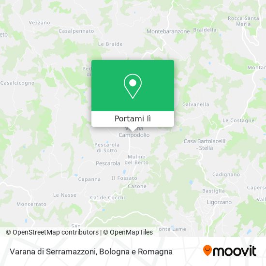 Mappa Varana di Serramazzoni