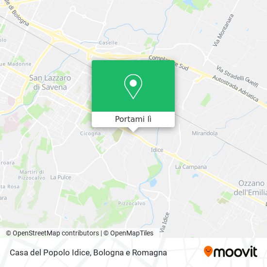 Mappa Casa del Popolo Idice