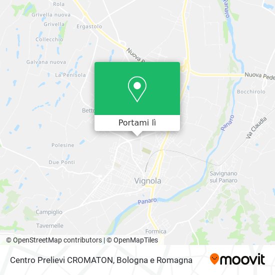 Mappa Centro Prelievi CROMATON