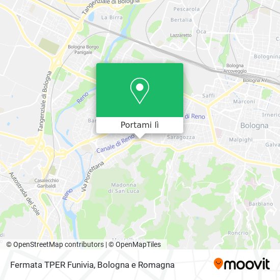 Mappa Fermata TPER Funivia