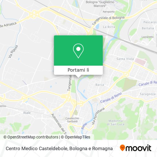Mappa Centro Medico Casteldebole