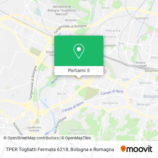 Mappa TPER Togliatti Fermata 6218