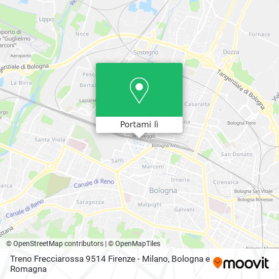 Mappa Treno Frecciarossa 9514 Firenze - Milano
