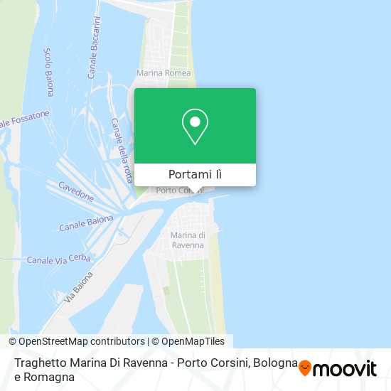 Mappa Traghetto Marina Di Ravenna - Porto Corsini