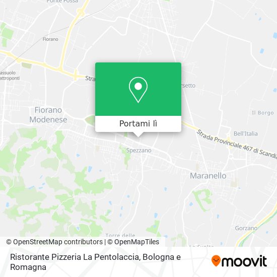 Mappa Ristorante Pizzeria La Pentolaccia
