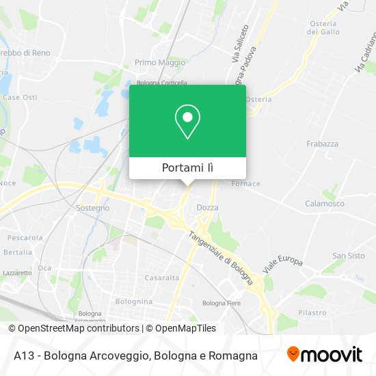 Mappa A13 - Bologna Arcoveggio