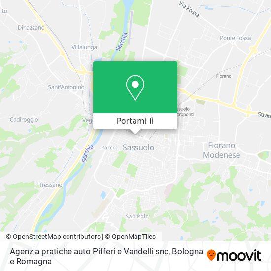 Mappa Agenzia pratiche auto Pifferi e Vandelli snc