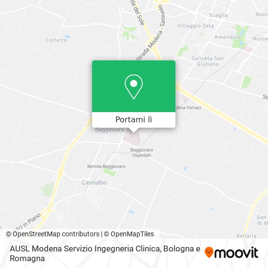 Mappa AUSL Modena Servizio Ingegneria Clinica