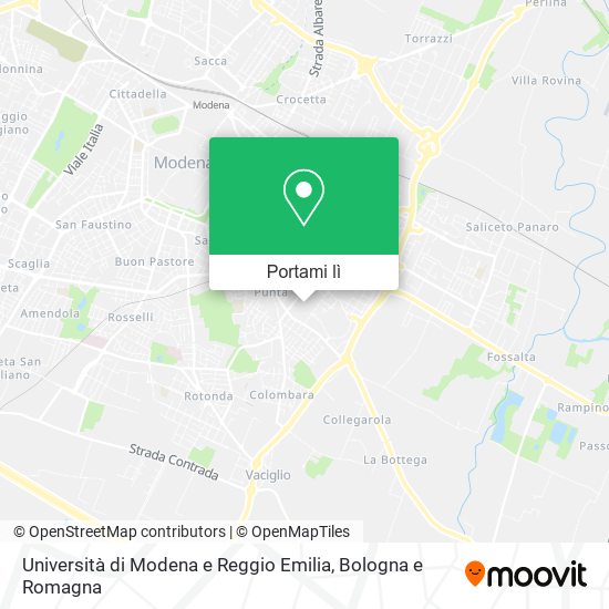 Mappa Università di Modena e Reggio Emilia