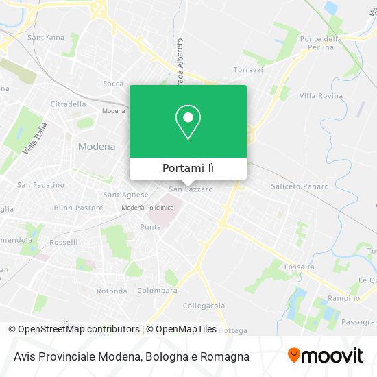 Mappa Avis Provinciale Modena