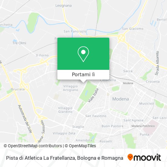 Mappa Pista di Atletica La Fratellanza