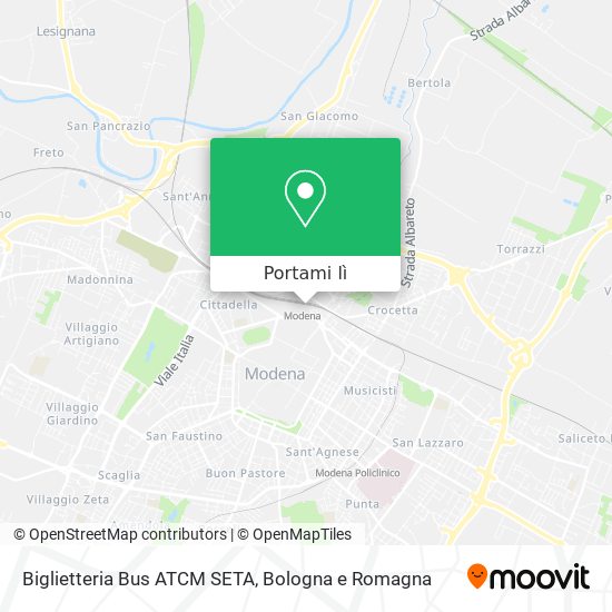 Mappa Biglietteria Bus ATCM SETA