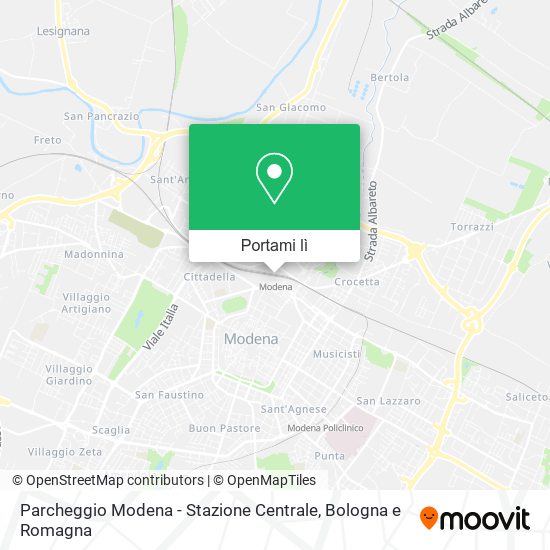 Mappa Parcheggio Modena - Stazione Centrale