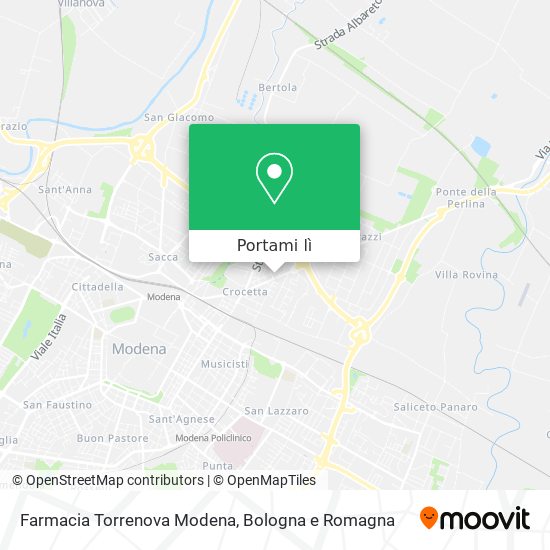 Mappa Farmacia Torrenova Modena