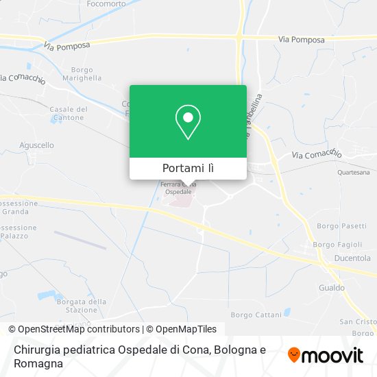 Mappa Chirurgia pediatrica Ospedale di Cona