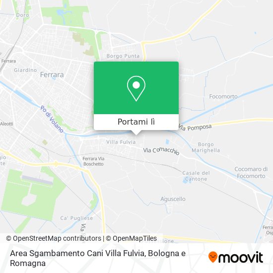 Mappa Area Sgambamento Cani Villa Fulvia
