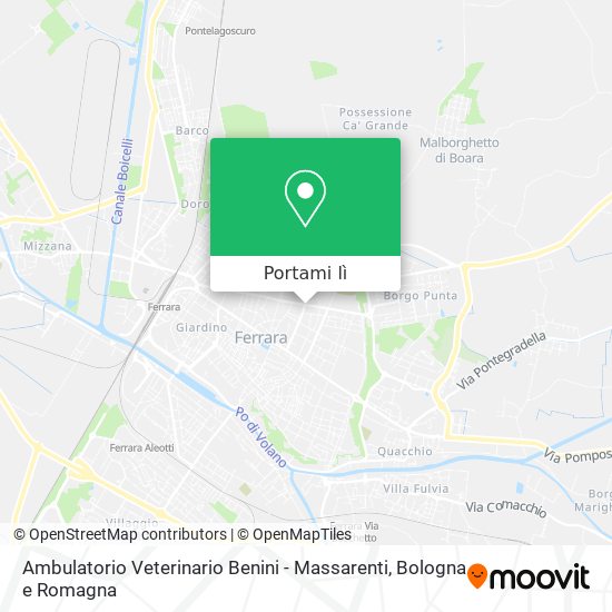Mappa Ambulatorio Veterinario Benini - Massarenti
