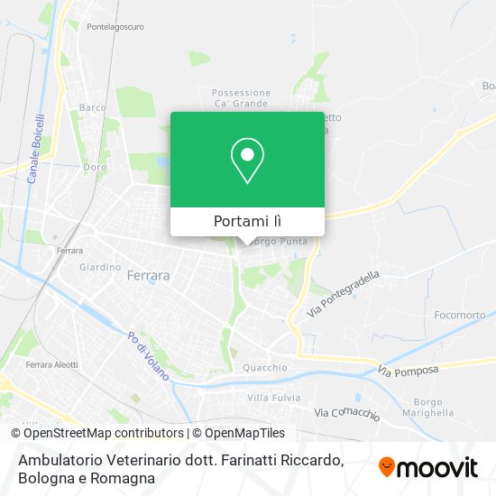 Mappa Ambulatorio Veterinario dott. Farinatti Riccardo