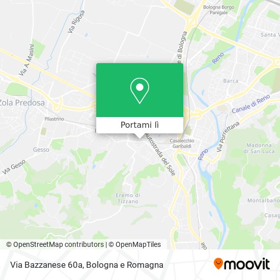 Mappa Via Bazzanese 60a
