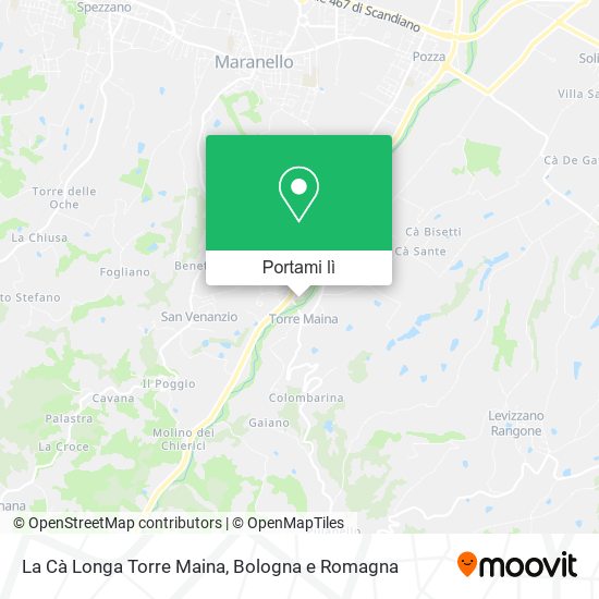 Mappa La Cà Longa Torre Maina
