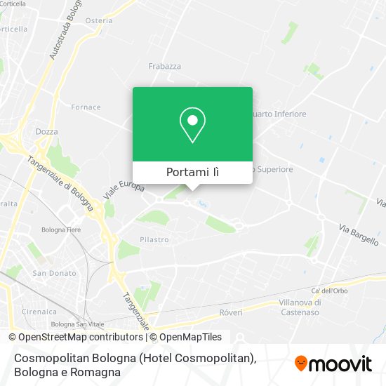 Mappa Cosmopolitan Bologna (Hotel Cosmopolitan)