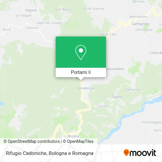Mappa Rifugio Cadoniche