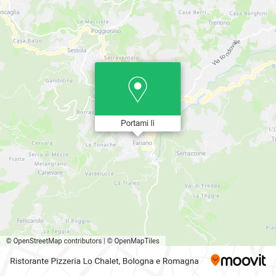 Mappa Ristorante Pizzeria Lo Chalet