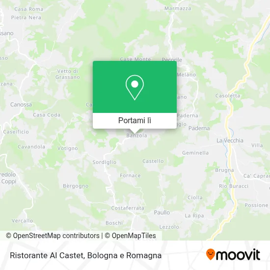 Mappa Ristorante Al Castet