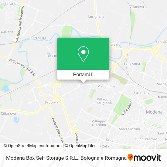 Mappa Modena Box Self Storage S.R.L.