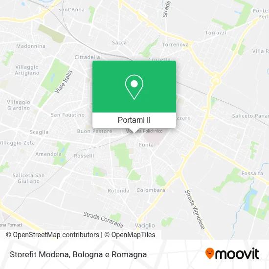 Mappa Storefit Modena