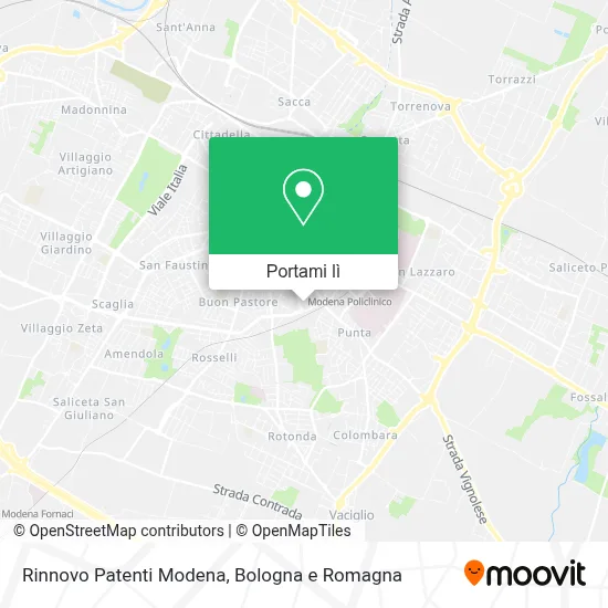 Mappa Rinnovo Patenti Modena