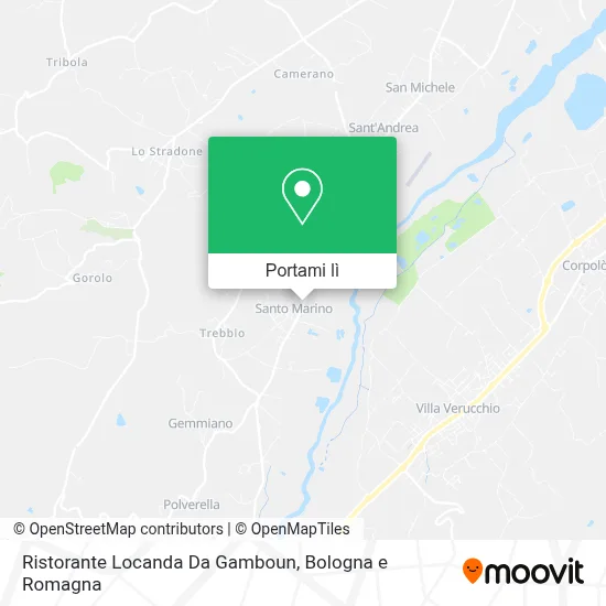 Mappa Ristorante Locanda Da Gamboun
