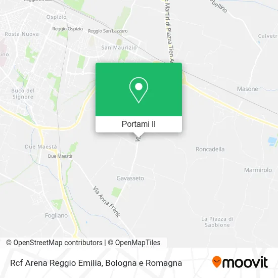 Mappa Rcf Arena Reggio Emilia