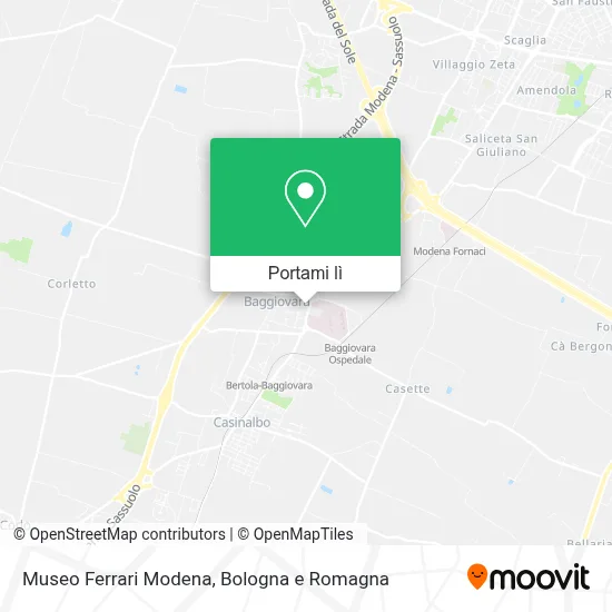 Mappa Museo Ferrari Modena