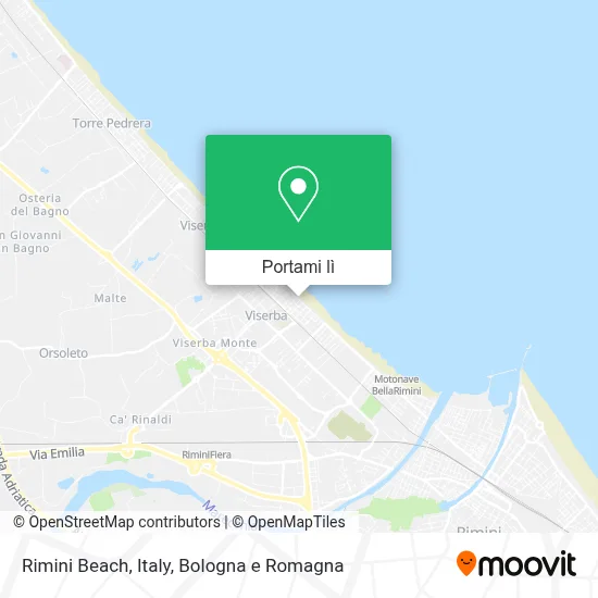 Mappa Rimini Beach, Italy