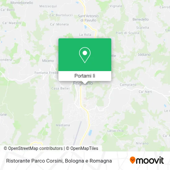 Mappa Ristorante Parco Corsini