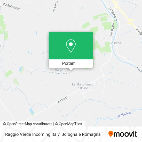 Mappa Raggio Verde Incoming Italy