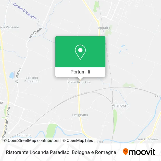 Mappa Ristorante Locanda Paradiso