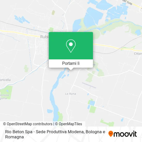 Mappa Rio Beton Spa - Sede Produttiva Modena