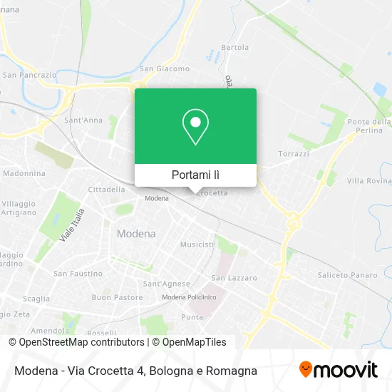 Mappa Modena - Via Crocetta 4