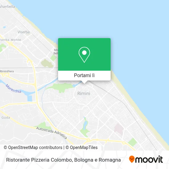 Mappa Ristorante Pizzeria Colombo