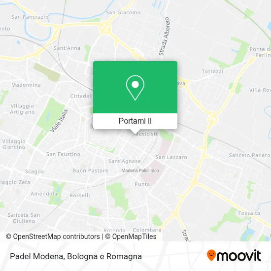 Mappa Padel Modena