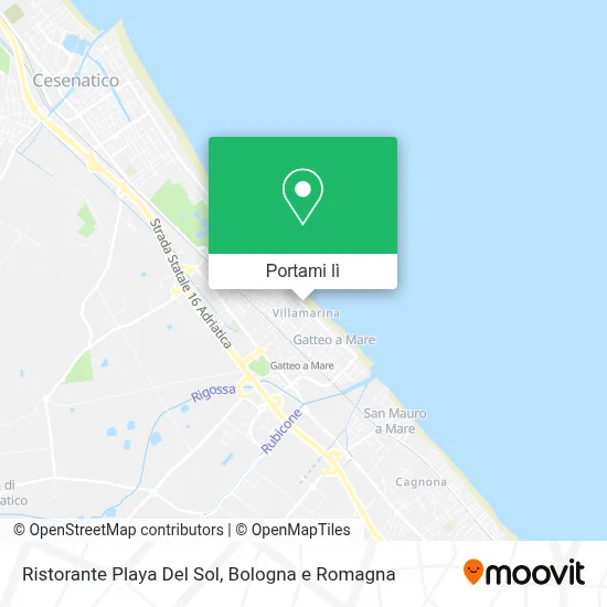 Mappa Ristorante Playa Del Sol