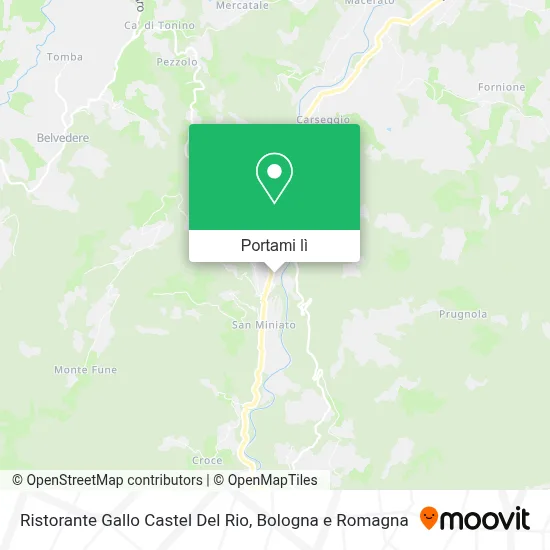 Mappa Ristorante Gallo Castel Del Rio
