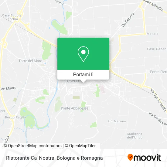 Mappa Ristorante Ca' Nostra