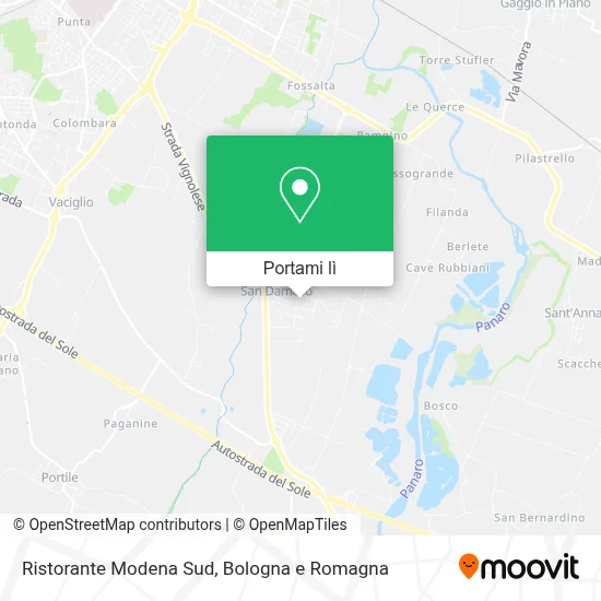 Mappa Ristorante Modena Sud
