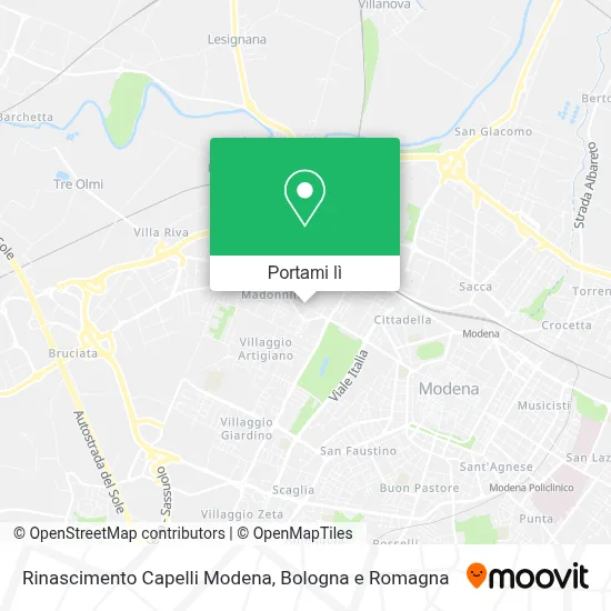 Mappa Rinascimento Capelli Modena