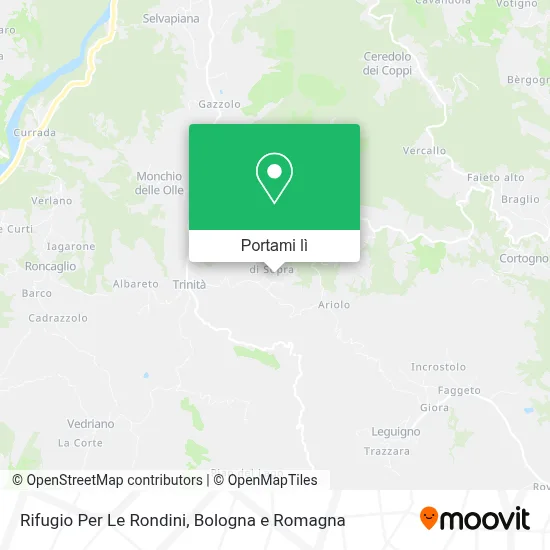 Mappa Rifugio Per Le Rondini