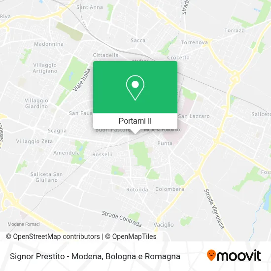 Mappa Signor Prestito - Modena